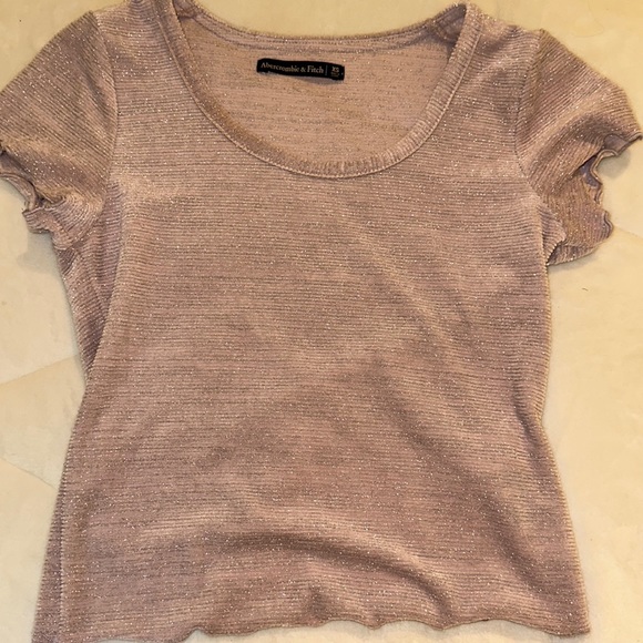 Abercrombie and Fitch light pink sparkly top - Picture 1 of 1